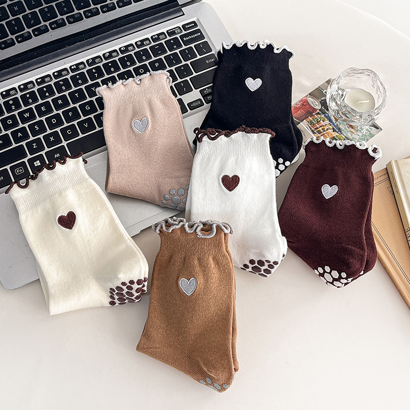 Yoga Socks Women Cotton Heart  - No Show Sock Women 评论和价格