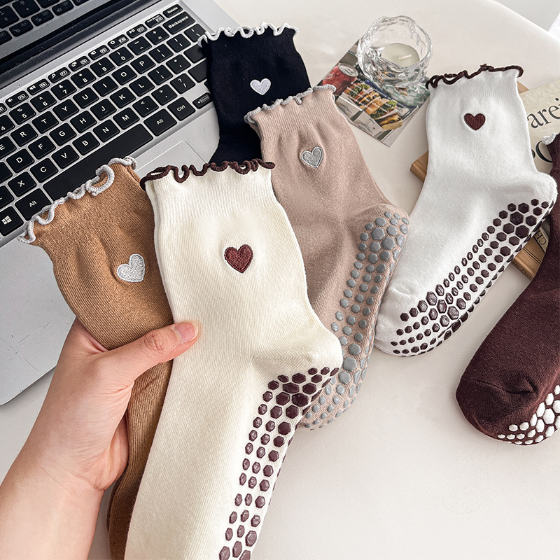Yoga Socks Women Cotton Heart  - No Show Sock Women 评论和价格