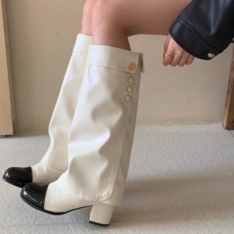 Elegant Black White Spliced Kn - No Show Sock Women 评论和价格