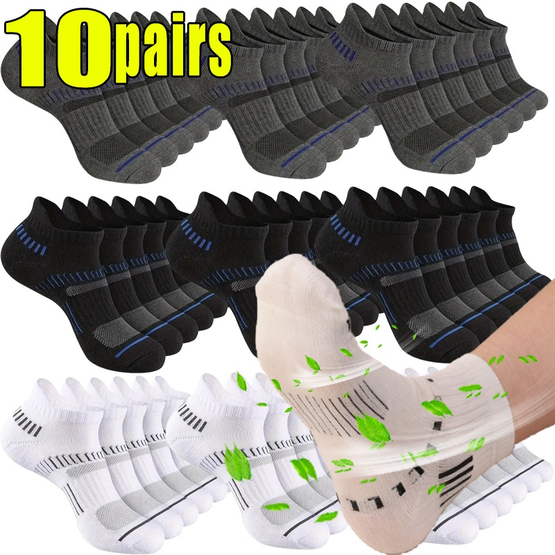 1-10pairs Breathable Mesh Men  - Ankle Sock Low Cut 评论和价格
