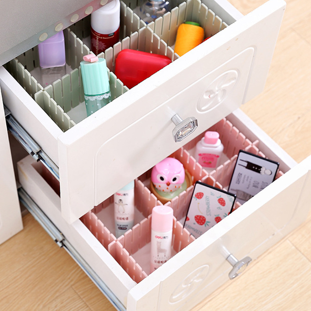 8Pcs Adjustable Drawer Organiz - Sock Organizer Tray 评论和价格