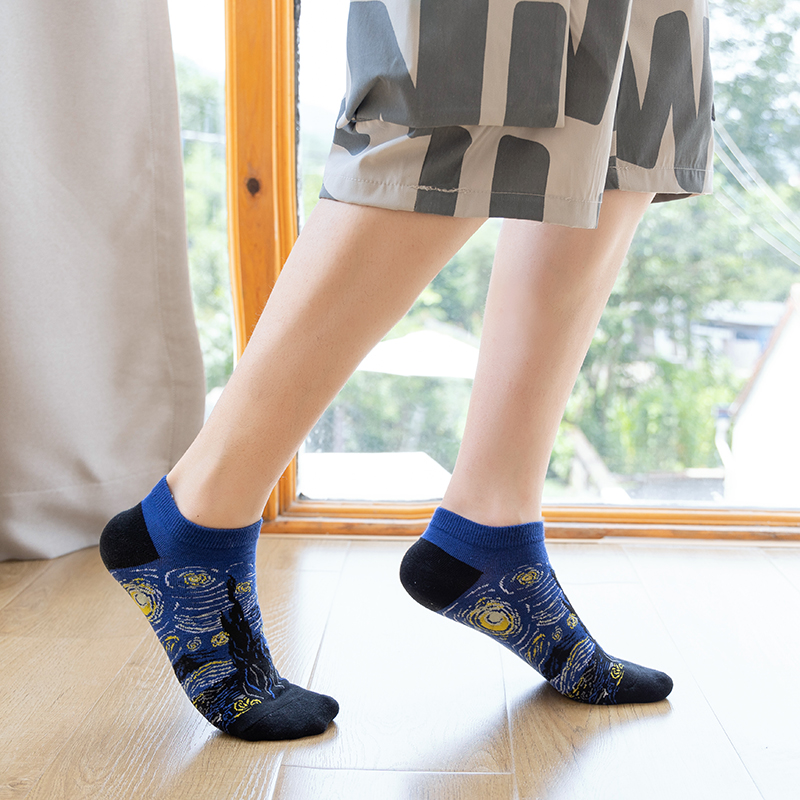1/5 Pairs Combed Cotton Ankle  - Ankle Sock Low Cut 评论和价格